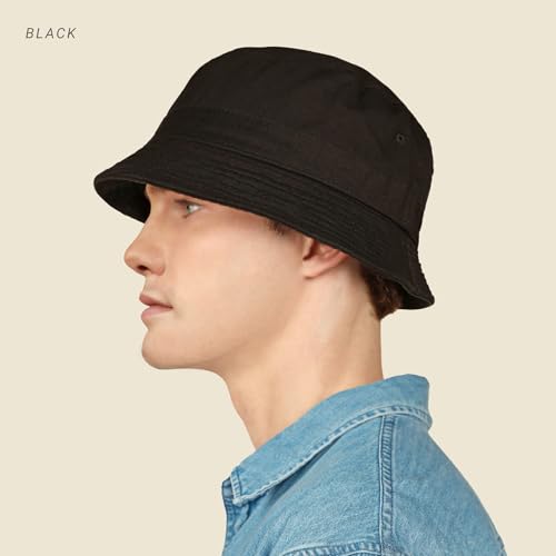 Hot Summer Bucket Hat - Trendy Cotton Sun Hat for Beach, Golf, Fishing - color: Ocean Blue