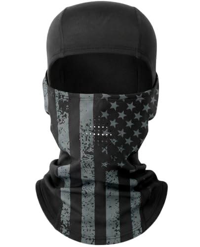 AOPREL Balaclava Ski Mask for Men Winter Face Mask Breathable & Thermal Winter Balaclava Women for Cold Weather Outdoor - color: Blackout Usa Flag