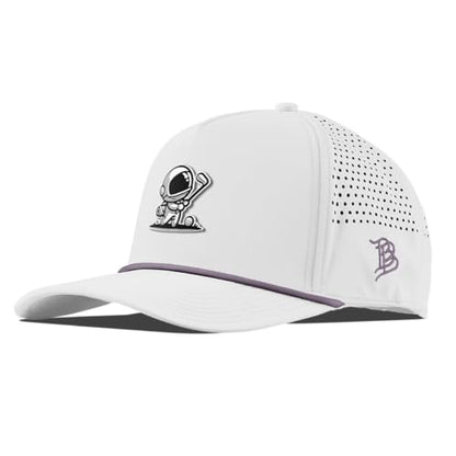 Branded Bills Moon Shot Curved 5 Panel Rope Hat for Men - color: White/Purple