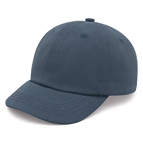 Olreco Toddler Baseball Hat Baby Baseball Cap Baby Ball Cap Infant Hat Toddler Caps Kids Trucker Hats for Boys Girls Cotton - color: Navy, size: 2-6 Years