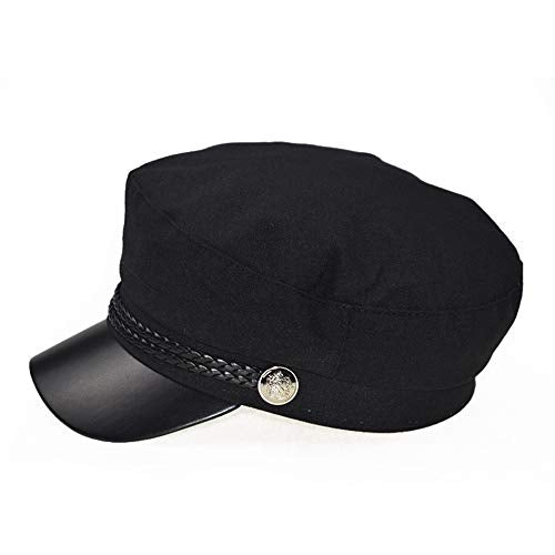 Chauffeur Hat for Men Women Vintage Newsboy Cap Costume Hats Beret Cap - color: Black#2
