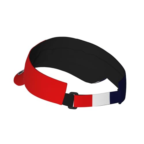 Adjustable Sun Visor Hats, Lightweight Open-Top Sports Visors - color: France