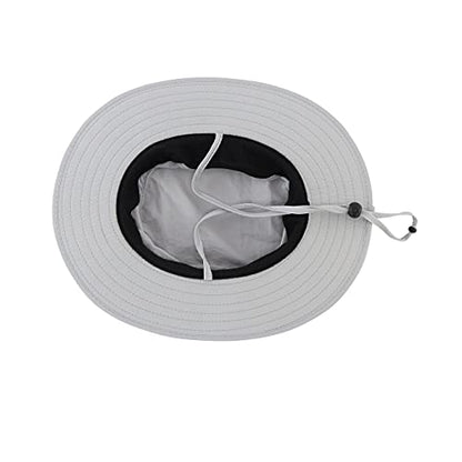 Kids Sun Protection Hat Quick Dry Adjustable Wide Brim Bucket Hat for Boys Girls Summer Fishing Hiking - color: Light Grey