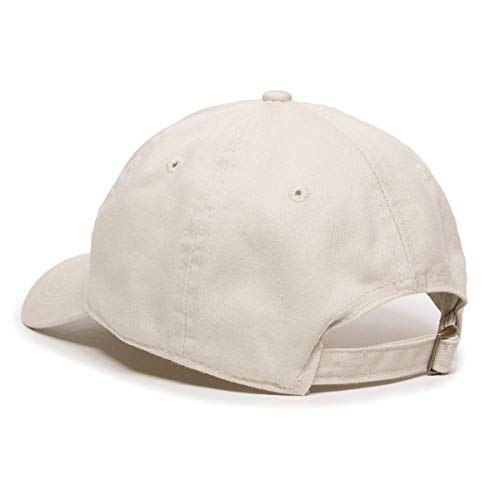 DSGN By DNA Peace Sign Baseball Cap Embroidered Cotton Adjustable Dad Hat - color: Putty