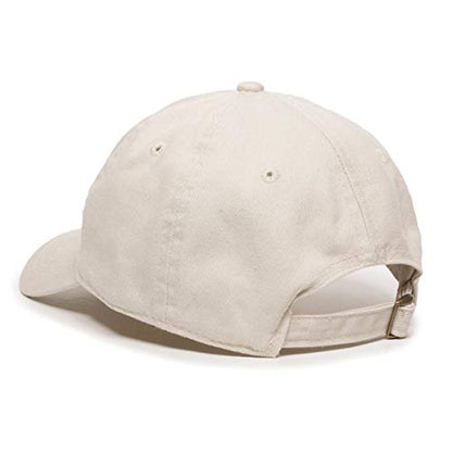 DSGN By DNA Peace Sign Baseball Cap Embroidered Cotton Adjustable Dad Hat - color: Putty