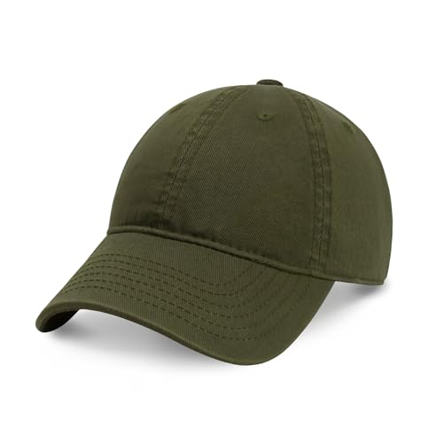 CHOK.LIDS Everyday Premium Cotton Dad Hat Adjustable Baseball Cap Unisex - color: Army Green