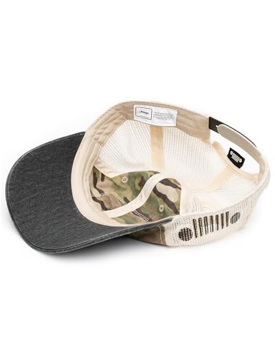 Jeep Have Fun Out There Patch Garment Washed Trucker Hat Unstructured for Men & Women - Adjustable Snapback Baseball Cap - color: Camo