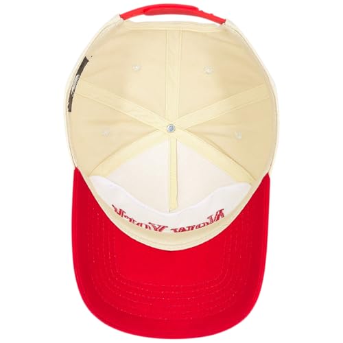 E BY ELIDAN New York Trucker Snapback Hat 3D Embroidered Baseball Cap - color: Cream Red