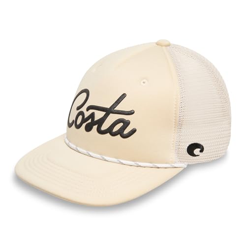 Costa Del Mar Men's New Foam Front Trucker Hat - color: Straw
