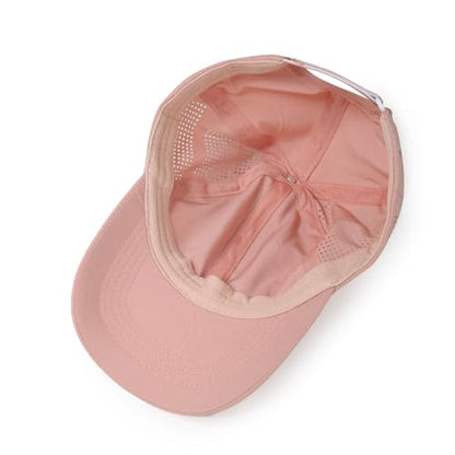 HH HOFNEN Women Quick Drying Baseball Cap Sun Hat Unstructured Golf Hat - color: #1 Dark Pink