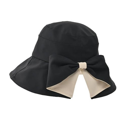 Gogobear Womens Sun Hats Summer UPF 50+ Wide Brim Beach Sun Hat - color: Black