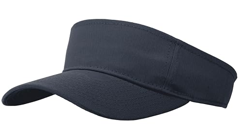 Sport Sun Visor for Women Men Golf Tennis Softball, Adjustable Empty Top Hats - color: Navy