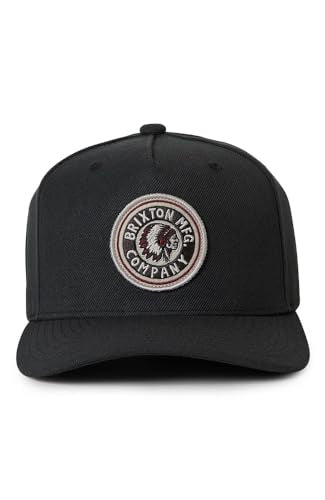 Brixton Rival Medium Profile Adjustable Snapback Hat - color: Washed Black
