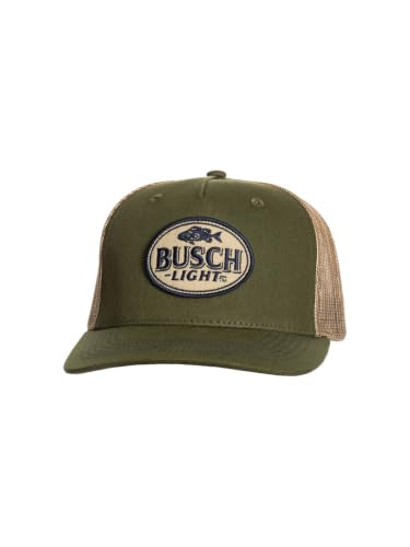 Calhoun Men’s Busch Light Adjustable Mesh Trucker Hat - color: Olive