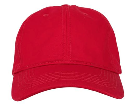 Gelante Cotton Twill Washed Unstructure Baseball Cap - Adjustable Blank Hat for Men Women - Wholesale Bulk Lot of 6 Pack - color: Solid Red