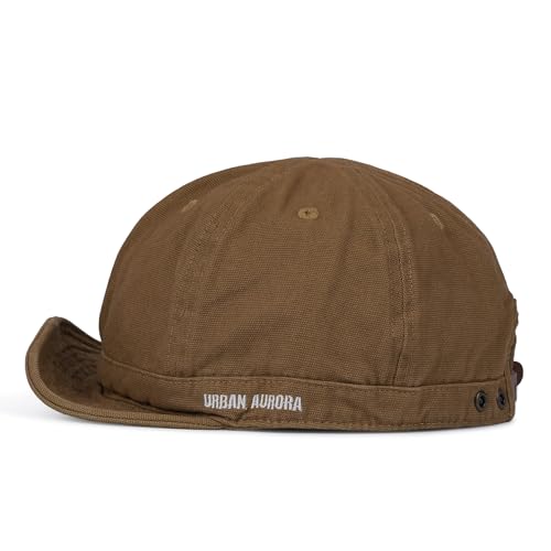 CLAPE Short Brim Hats for Men, Low Profile Soft Cotton Unstructured Dad Hat - color: Dy06-khaki