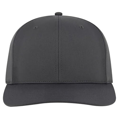 Ashen Fane Polyester Pro Style Structured High Profile Semi-Curved Bill Adjustable Snapback Hat - color: 6p - Charcoal Grey