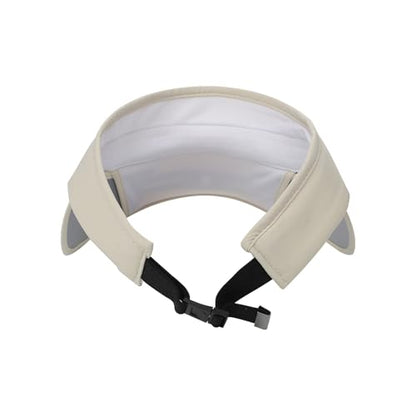 Adjustable Summer Sun Visor Hat Retractable Brim Empty Top Golf Cap Adult Teens UV Protection Beach Tennis Sports Hat - color: Khaki