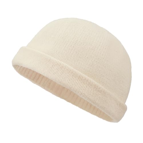 Croogo Beanie Docker Cap Rolled Cuff Brimless Hat Worker Sailor Skullcap - color: Ct49-new Beige