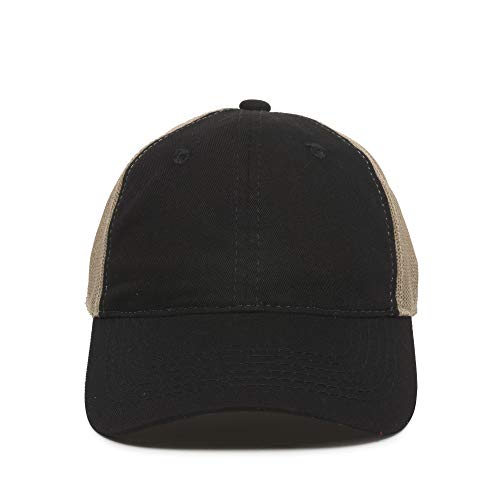 Outdoor Cap Garment Washed Meshback Cap - color: Black/Tan