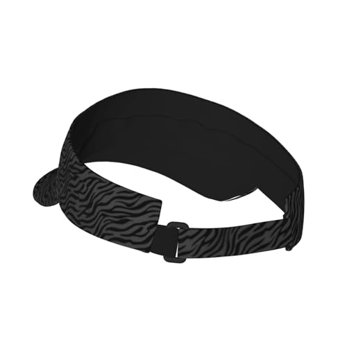 Adjustable Lightweight Open Top Sports Sun Visor Hat Cap for Golf Tennis - color: Dark Zebra