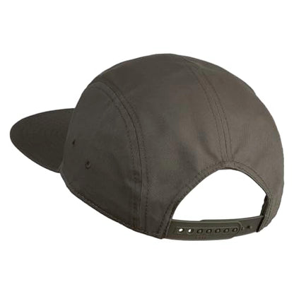 5 Panel Superior Cotton Twill Flat Bill Camper Cap - color: Olive Green