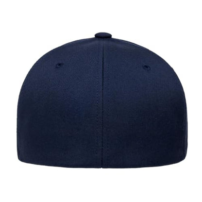Flexfit NU Tri-Layer Athletic Fitted Baseball Cap with Seam-Sealed Taping - color: Navy, size: Large-X-Large