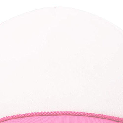 MR.R Sublimation Blanks Polyester Mesh Cap Mesh Hat Two Tone Trucker Summer Mesh Cap with Adjustable Snapback,2pcs per Pack - color: Pink