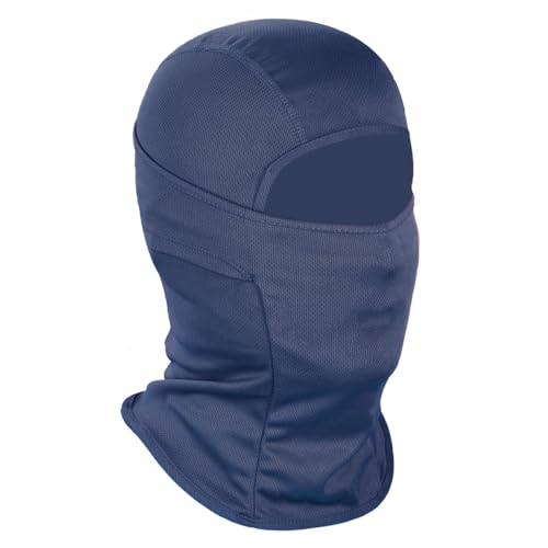 Achiou Ski Mask for Men and Women, Lightweight UV Balaclava Face Cover - color: Navy
