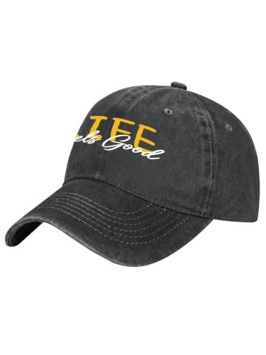Inspirational Quote Baseball Cap Adjustable Cotton Dad Hats for Women Men - color: Black