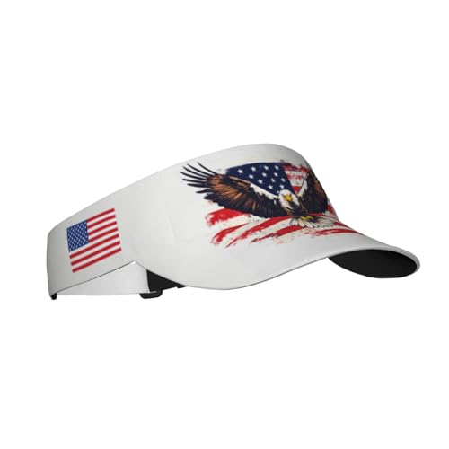 United States 250th Anniversary Hat America Patriotic Visor Caps for Women Men Adjustable Sun Hat - color: Bald Eagle With American Flag 9