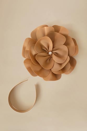 BABEYOND Fascinators Hats for Women Layered Flower Tea Party Derby Hats - color: Coffee