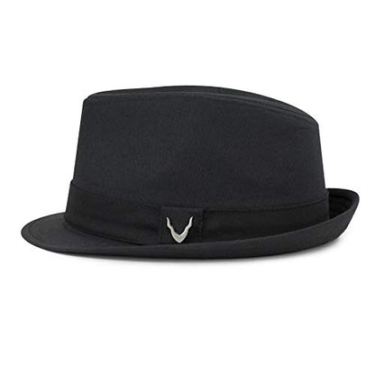 The Hat Depot Premium Paisley Lining Unisex Fedora Hat - color: 1. Premium - Black, size: Small-Medium