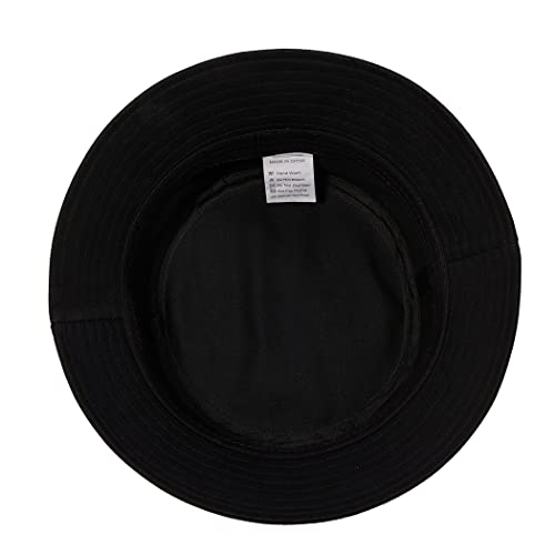 Quanhaigou Bucket Hats Unisex Sun Summer Travel Beach Fishing Cap for Men Women Teens - color: Black Classic