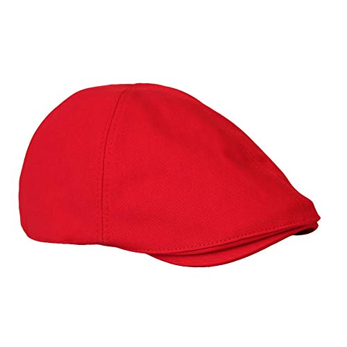 WITHMOONS Flat Cap Cabbie Hat Gatsby Golf Ivy Irish Newsboy Cotton SL31218 - color: Red
