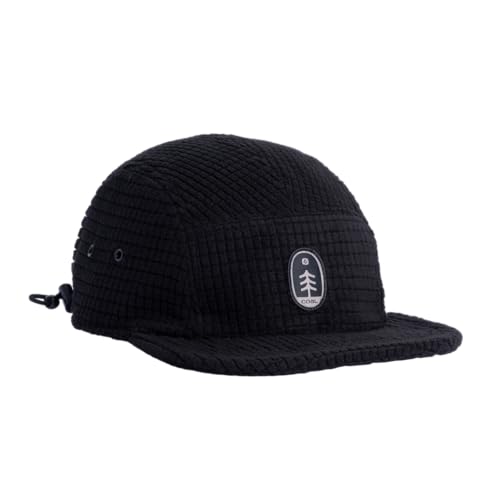 Coal Canyon Grid Fleece 5 Panel Cap - Low Profile - color: Black