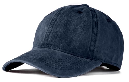 Edoneery Baseball Cap for Men and Women, Low Profile Washed Cotton Dad Hat - color: Navy-1