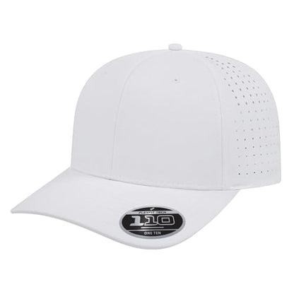Cap America i8533 Flexfit 110 Performance 6-Panel Adjustable Snapback Cap - color: White