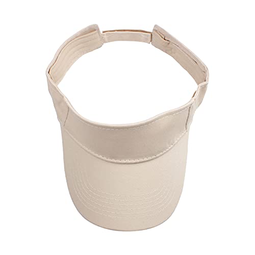 HH HOFNEN Sports Sun Visor Hats Cotton Adjustable Golf Caps for Men Women - color: #1b Beige