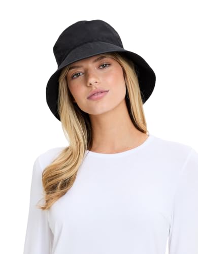 Solbari Unisex Bondi Bucket Hat UPF 50+ - color: Black, size: Large-X-Large