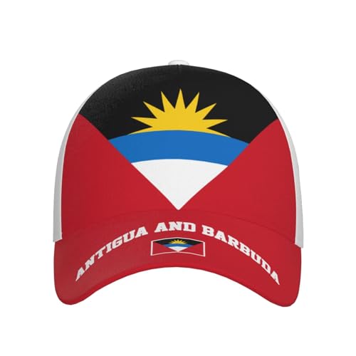 National Flags Baseball Cap for Men Women, Adjustable Trucker Hat Sun Visor Caps, Outdoor Dad Cap Patriotic Hat - color: Antigua and Barbuda Flag