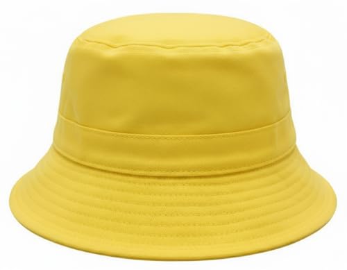 Premium Cotton Bucket Hat – Adjustable Size, Lightweight Sun Hat for Men & Women, Outdoor Summer Travel & Beach - color: Honey Lemon