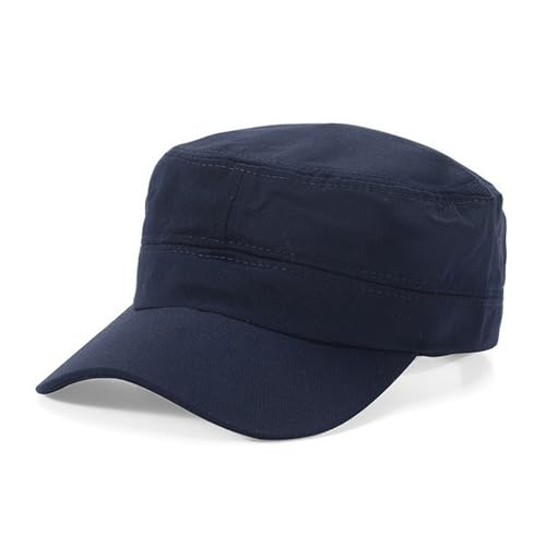 Cadet Army Cap Military Style Hats Flat Top Cap Baseball Hat for Men Women - color: Blue