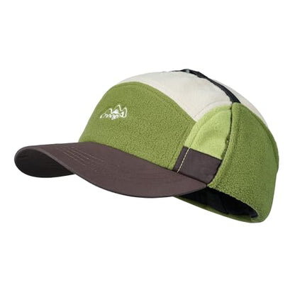 Croogo Fleece Baseball Cap with Ear Flaps Winter Warm 5 Panel Hat Soft Trapper Hat for Men - color: Greentaupe, size: One Size