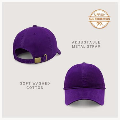 CHOK.LIDS Everyday Premium Cotton Dad Hat Adjustable Baseball Cap Unisex - color: Dark Purple