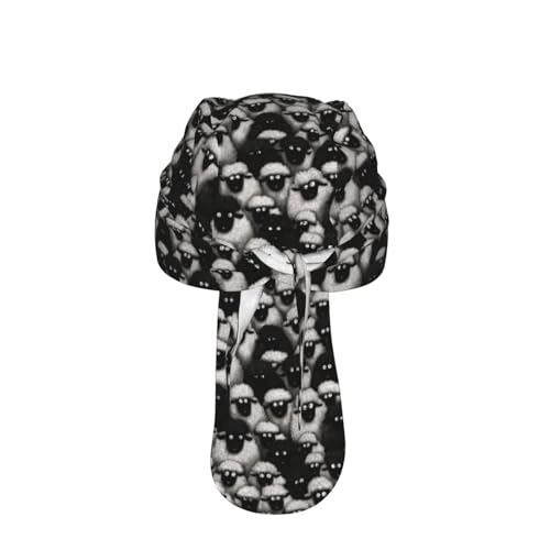 Adjustable Cycling Cap, Quick Dry Sports Bandana Skull Cap Helmet Liner - color: Funny Sheep