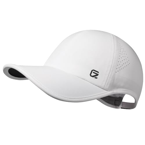 GADIEMKENSD Performance Running Hat, Stretchy Fabric with Vented Mesh for Outdoor Workouts - color: White /2.0