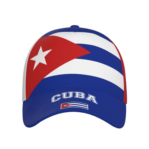 National Flags Baseball Cap for Men Women, Adjustable Trucker Hat Sun Visor Caps, Outdoor Dad Cap Patriotic Hat - color: Cuba Flag