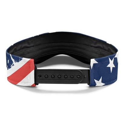 Cool Styles Sun Visor Hats 21.65~23.62 inches Adjustable Open-Top caps Quick-Dry Visor Cap - color: American Flag
