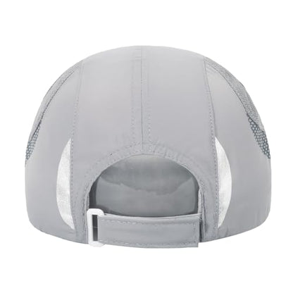 HH HOFNEN Quick Dry Cap Lightweight Running Sports Golf Hat for Men Women - color: #3 Light Gray